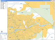 Yorba Linda  Wall Map Basic Style